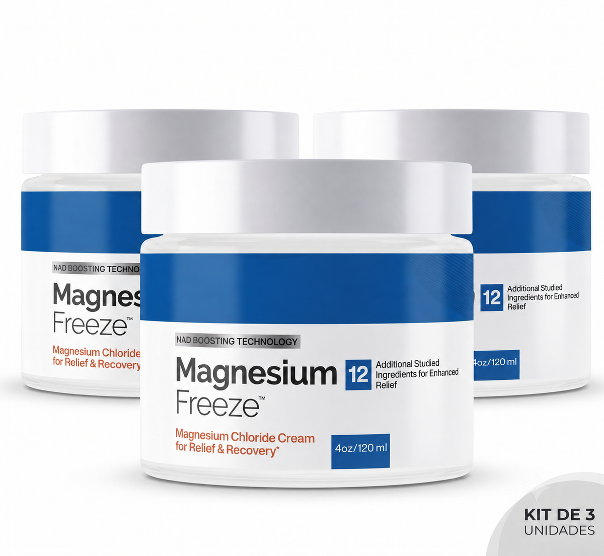 3er-Pack Magnesium Freeze, Tiegel mit je 120 ml