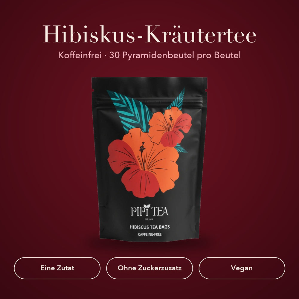 Hibiskus-Kräutertee, koffeinfrei, 30 Pyramidenbeutel pro Beutel