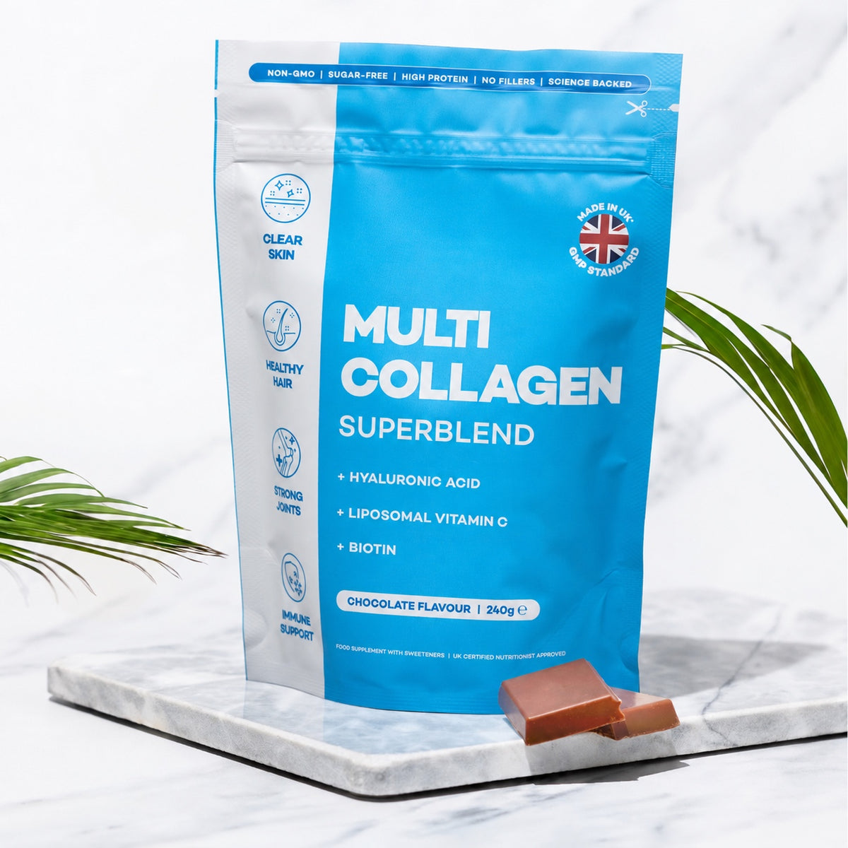 Multi Collagen Superblend, Schokoladengeschmack, Beutel mit 240 g
